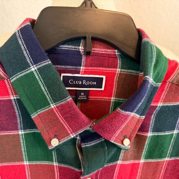 Club Room Men's Cotton Flannel Button-Down Shirt - Picture 5 of 8